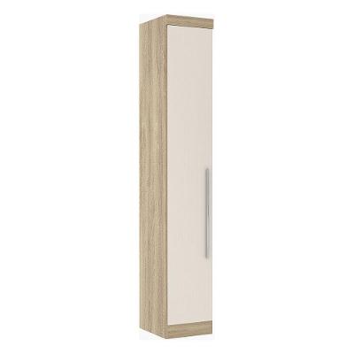 Guarda Roupa 1 Porta 4 Prateleiras 38cm Avelã Rústico