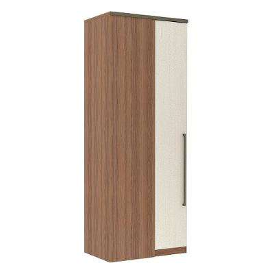 Guarda Roupa Canto Reto 1 Porta 90cm Vanilla Com Linho
