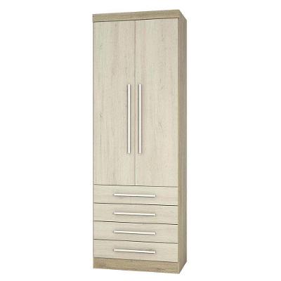 Guarda Roupa 2 Portas Avelã Rústico Com Ártico Rústico