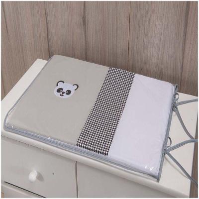 Trocador para Cômoda de Bebe 02 Peças 70x50cm Panda Cinza