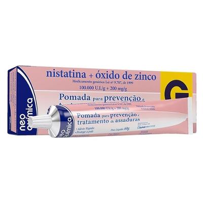Nistatina + Óxido De Zinco 10.000U.I./G + 200Mg/G Pomada 60G