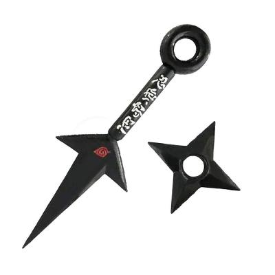 Kit Naruto Shippuden Kunai Minato 23,5Cm + Shuriken 9Cm 10