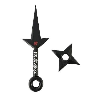 Kit Naruto Shippuden Kunai Minato 23,5Cm + Shuriken 9Cm 1