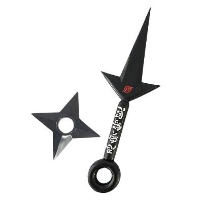Kit Naruto Shippuden Kunai Minato 23,5Cm + Shuriken 9Cm 11