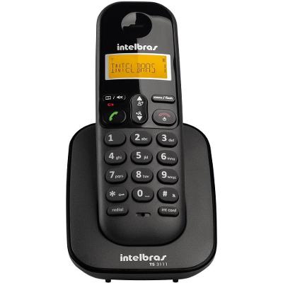 Ramal De Telefone Sem Fio Ts3111 Preto Intelbras