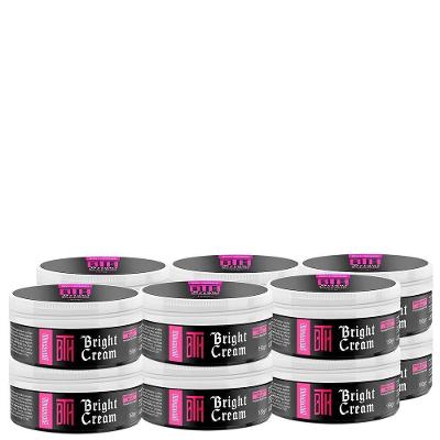 Kit 12 Pomada Efeito Brilho Bright Cream Bth 150G