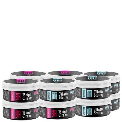 Kit 06 Pomada Matte Styling + 06 Brilho Bright Cream Bth 150G
