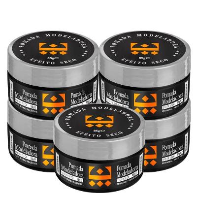 Kit 5 Pomada Para Cabelo Efeito Seco Embaixador 85G