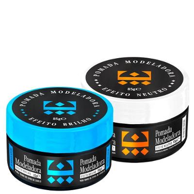Kit Pomada Efeito Brilho + Efeito Neutro Embaixador 85G