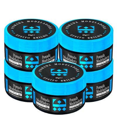 Kit 5 Pomada Para Cabelo Efeito Brilho Embaixador 85G