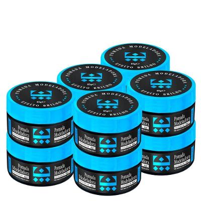 Kit 10 Pomada Para Cabelo Efeito Brilho Embaixador 85G