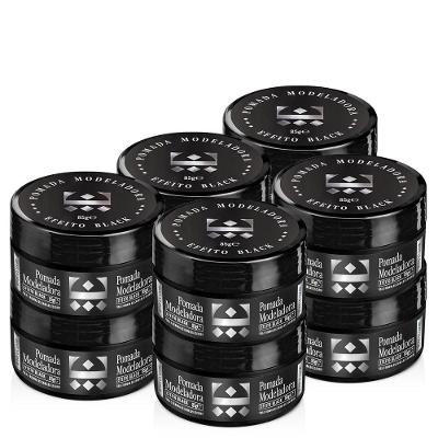 Kit 10 Pomada Para Cabelo Efeito Black Embaixador 85G