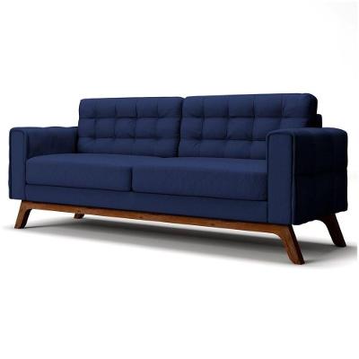 Sofá 150cm 2 Lugares Sandero Veludo Marinho