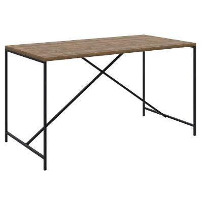 Mesa para Sala de Jantar Estilo Industrial Steel Base Preta