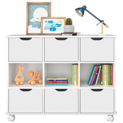 Nicho Multifuncional Com Rodízios Toys 6 Gavetas Branco