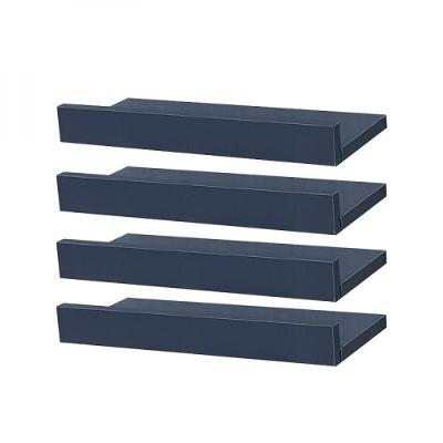 Kit 4 Prateleiras Porta Quadros 60 X 10cm Azul Suporte