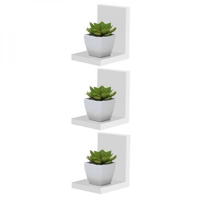 Kit 3 Prateleiras Buzios 15 X 12cm Branco