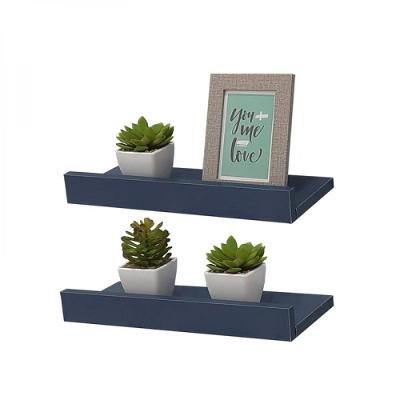 Kit 2 Prateleiras Porta Quadros 70 X 10cm Azul Suporte