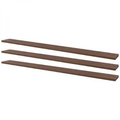Kit 3 Prateleiras 100 X 20cm Nogal Suporte Invisível