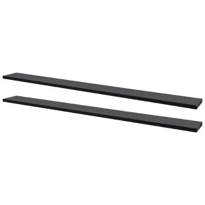 Kit 2 Prateleiras 100 X 20cm Preta Suporte Invisível