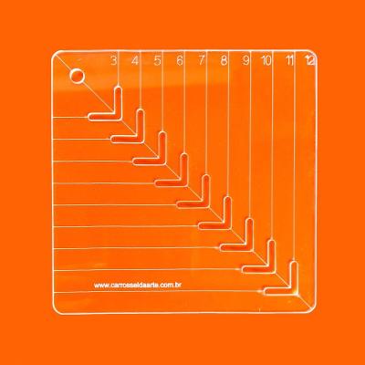 Régua Patchwork Caixinha de Leite 12 Cm Cristal