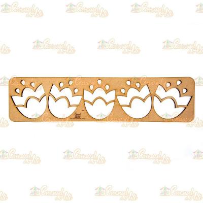 Régua Para Barrado Mdf Tulipa 3 Gotas