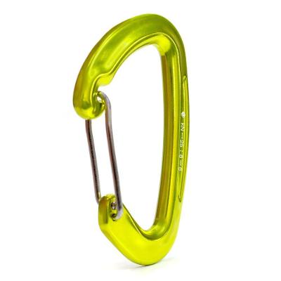 Mosquetão Alumínio Sem Trava Usclimb Aramido Ce En 25kn Amarelo Neon