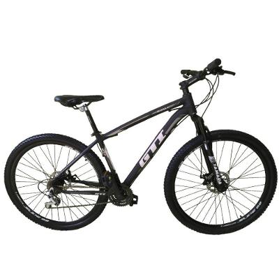 Bicicleta Aro 29 21v Freio A Disco Preto Com Cinza Tam19