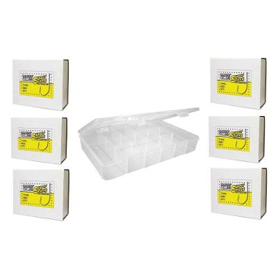 Kit C/ 600 Anzol + Estojo De  - Peixes Grandes