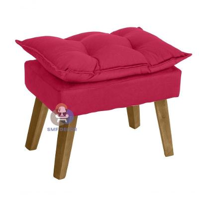 Puff Banqueta Opala Vermelha Su Decor