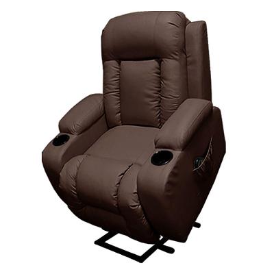 Poltrona Do Papai Austin Com Elevação 150º Massagem Aquecimento Pu Marrom Chocolate G31 Gran Belo