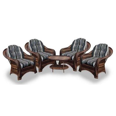Conjunto De Poltronas 4 Poltronas + 1 Mesa Centro Preto