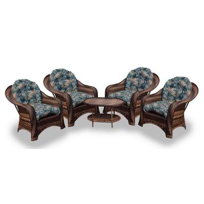 Conjunto De Poltronas 4 Poltronas + 1 Mesa Centro Palmares