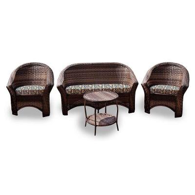Conjunto De 1 Sofá + 2 Poltronas + 1 Mesa Centro Náutica