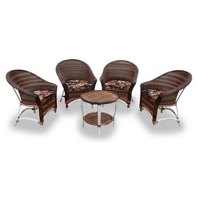 Conjunto De Poltronas Alumínio 4 Poltronas + 1 Mesa Centro.