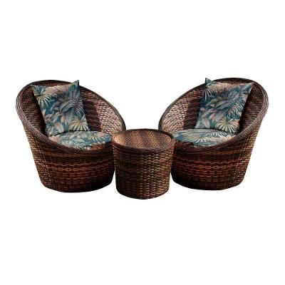 Conjunto De 2 Poltronas Bola + 1 Mesa Centro Palmares