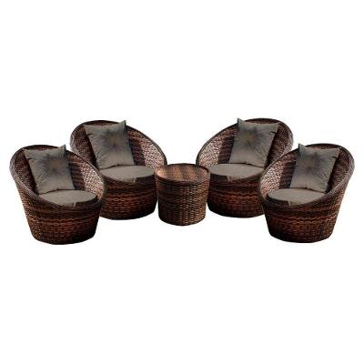 Conjunto De Poltronas Bola 4 Poltronas + 1 Mesa Centro Fendi