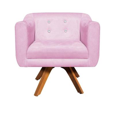 Kit Namoradeira 2 Lugares E 2 Poltronas Julia Rosa Bebê