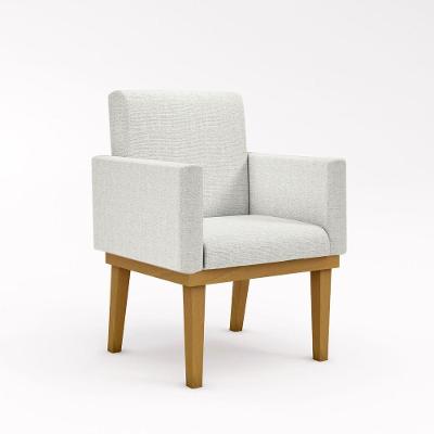 Poltrona Base + Reforçada Tecido Linho Cor linho Bege