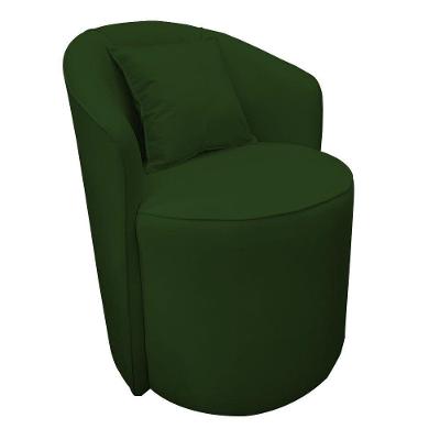 Poltrona Redonda Serena Suede Base Fixa C05 - D'rossi Cor Verde