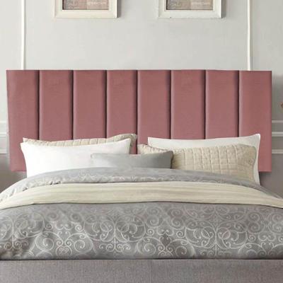 Painel Estofada Carla 195cm King Size Para Cama Box Quarto Suede Rose Gold - Gat Magazine