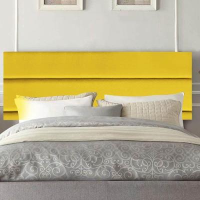 Painel Estofada Argentina 195cm King Size Para Cama Box Quarto Suede Amarelo - Gat Magazine