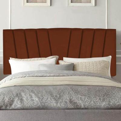 Painel Estofada Bélgica 195cm King Size Para Cama Box Quarto Suede Terracota Telha - Gat Magazine