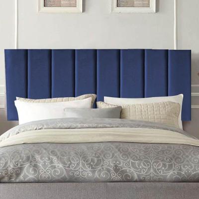 Painel Estofada Carla 195cm King Size Para Cama Box Quarto Suede Azul Marinho - Gat Magazine