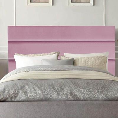 Cabeceira Estofada Argentina 160cm Queen Size Para Cama Box Quarto Suede Rosa Bebê - Gat Magazine