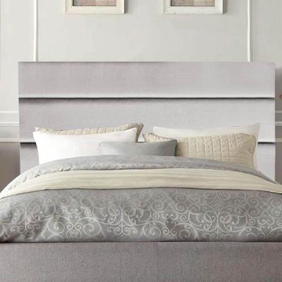 Cabeceira Estofada Argentina 140cm Casal Para Cama Box Quarto Suede Cinza Claro - Gat Magazine