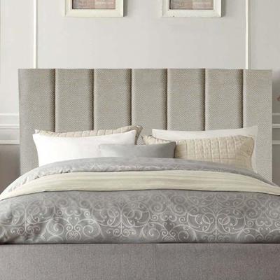 Cabeceira Estofada Carla 90cm Solteiro Para Cama Box Quarto Linho Bege - Gat Magazine