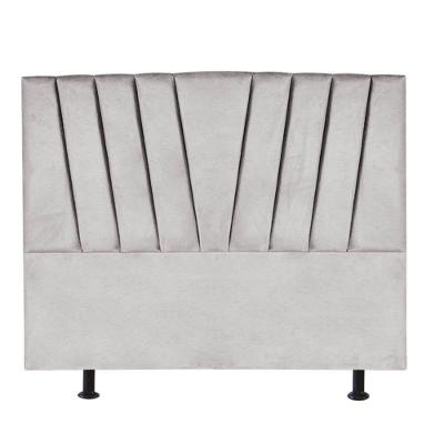 Cabeceira Estofada Bélgica 140cm Casal Para Cama Box Quarto Suede Cinza Claro - Gat Magazine