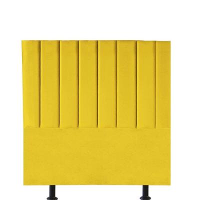 Cabeceira Estofada Carla 90cm Solteiro Para Cama Box Quarto Corino Amarelo - Gat Magazine