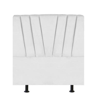 Cabeceira Estofada Bélgica 90cm Solteiro Para Cama Box Quarto Corino Branco - Gat Magazine